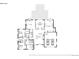 Floor plan highlighting room layouts for kitchen, dining, living, bedrooms, bathrooms, and garage at 2225 Linda Vista Dr, Lakewood, CO 80215
