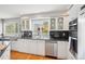 Kitchen with stainless steel appliances, granite countertops, and ample storage space at 5058 E Cherry Creek South Dr, Denver, CO 80246