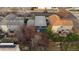 An aerial view of the home highlighting the backyard and surrounding neighborhood at 11539 Depew Ct, Westminster, CO 80020