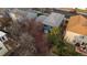 An aerial view of the home highlighting the backyard and the location of the property at 11539 Depew Ct, Westminster, CO 80020