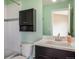 Bathroom with a large mirror, vanity, and a shower-tub combination at 722 Hutchinson St, Louisville, CO 80027
