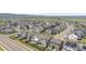 An elevated perspective of the neighborhood, highlighting the community's design near the highway at 9140 Moondance Dr, Littleton, CO 80125