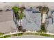 Aerial view showcasing the home's roof, backyard layout, and surrounding neighborhood at 2820 Macon Way, Denver, CO 80238