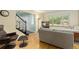 Bright living room featuring a staircase, and comfortable seating at 6906 S Sycamore St, Littleton, CO 80120