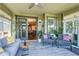 Inviting sunroom with comfortable seating, lots of windows and natural light at 6670 Club Villa Rd, Parker, CO 80134