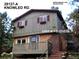 Exterior view of a two-story home with wood siding, brick accents, and a small porch at 28127 Knowles Rd # Ab&C, Evergreen, CO 80439
