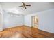 Large bedroom with wood floors and vaulted ceilings at 12008 E Amherst Pl, Aurora, CO 80014