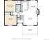 Floor plan showing primary bedroom, bedroom, kitchen, dining area, living room and balcony at 12229 Circle Dr, Conifer, CO 80433