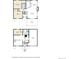 Two floor plans showing bedrooms, bathrooms, kitchen, living room, garage and porch at 12229 Circle Dr, Conifer, CO 80433