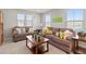 Bright living room with comfortable sofas, a coffee table, and an inviting atmosphere for relaxation at 74 Lullaby Ln, Castle Rock, CO 80109