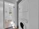Convenient in-unit laundry area with a stacked washer and dryer at 3132 Umatilla St # B, Denver, CO 80211
