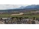 Aerial view showcasing a community with mountain views at 16470 Mountain Flax Dr, Monument, CO 80132