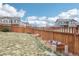 Private backyard with well-maintained wooden fence and raised garden beds for a serene outdoor space at 2122 Opal Ave, Brighton, CO 80603