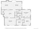Detailed floor plan showcasing the layout of the home, including the primary bedroom, kitchen, living, and dining areas at 5485 E Bails Dr, Denver, CO 80222
