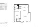 Detailed floorplan of a one-bedroom apartment with living, dining, kitchen, bath, and laundry areas at 615 24Th St # 104, Golden, CO 80401