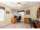 Bedroom with golf and fishing themed decor, light yellow walls, carpet flooring, and natural light at 3259 W 111Th Drive, Westminster, CO 80031