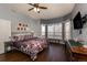 Inviting bedroom with large windows, a ceiling fan, and stylish furnishings at 3259 W 111Th Drive, Westminster, CO 80031