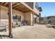 Outdoor patio with comfortable seating and hillside views at 9659 S Turkey Creek Rd, Morrison, CO 80465