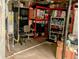 Unfinished basement with shelving and storage at 984 S Braun Dr, Lakewood, CO 80228