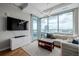 Cozy living area with city views, modern furnishings, and a bright atmosphere at 4200 W 17Th Ave # 625, Denver, CO 80204