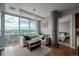 Bright open floor plan featuring modern lighting and great city views at 4200 W 17Th Ave # 625, Denver, CO 80204