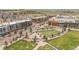 Aerial view of a walkable community, highlighting parks, shops, and modern residential buildings at 2282 Old Rail Way, Superior, CO 80027