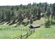 Lush backyard with fencing, trees, and vibrant greenery offer privacy at 21849 Cabrini Blvd, Golden, CO 80401