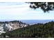 Scenic mountain landscape with mature trees and a distant city view at 21849 Cabrini Blvd, Golden, CO 80401