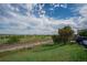 Scenic view of the community landscape with a railway, lush vegetation, and open sky and view of community at 13456 Via Varra # 225, Broomfield, CO 80020