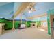 Fun vaulted bedroom with mural decor and exposed beam details at 13525 Woodmoor West Dr, Larkspur, CO 80118