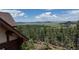 Expansive mountain views from this log home, perfect for enjoying the natural beauty of the surrounding landscape at 13525 Woodmoor West Dr, Larkspur, CO 80118