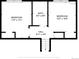 Detailed floor plan showcasing the layout of the bedrooms and bathrooms in the house at 17325 E Rice Cir # F, Aurora, CO 80015