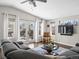 Cozy living room features hardwood floors, a plush sectional sofa, and natural light from large windows at 1594 S Locust St, Denver, CO 80224