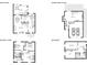 Set of floor plans for the main, second, lower main, and basement levels of the home at 6360 S Kendall St, Littleton, CO 80123