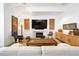 Inviting living room with fireplace, comfortable seating, and a contemporary design at 402 Garfield St, Denver, CO 80206