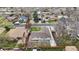 Aerial shot of the house showing roof, driveway and landscaping at 6142 Dudley Ct, Arvada, CO 80004