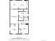 Floorplan of the basement showing rooms including laundry, bathroom, bedrooms and recreation room at 6142 Dudley Ct, Arvada, CO 80004
