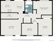 Detailed floor plan of the house with labeled rooms and dimensions at 8244 Clemson Ln, Westminster, CO 80031