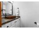 Bathroom featuring a stylish vessel sink and modern fixtures at 3033 Blake St # 109, Denver, CO 80205