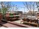 Relaxing outdoor deck with hammock and comfortable lounge seating at 3033 Blake St # 109, Denver, CO 80205