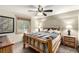 Cozy bedroom with log bed frame and mountain view at 381 Lake Rd, Idaho Springs, CO 80452