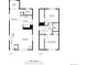 Two-story home floor plan; 1197 sq ft, includes 2 bedrooms, 2 bathrooms, living room, dining area, kitchen and foyer at 381 Lake Rd, Idaho Springs, CO 80452