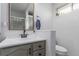 Simple bathroom with a white vanity and a shower at 3460 W 131St Ave, Broomfield, CO 80020