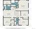 Detailed floor plan showcasing the layout of the second level with room dimensions at 8078 S Yantley Ct, Aurora, CO 80016