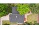 Birds eye view of home, showing roof, fountain and surrounding yard at 5987 W Ken Caryl Pl, Littleton, CO 80128