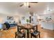 Open floor plan of dining and living rooms at 6288 S Harlan Way, Littleton, CO 80123