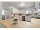 Spacious kitchen featuring wooden countertops and stainless steel appliances at 6288 S Harlan Way, Littleton, CO 80123