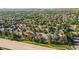 Expansive aerial view of a vibrant neighborhood with tree-lined streets and well-maintained homes at 10581 Pearlwood Cir, Highlands Ranch, CO 80126