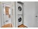 Convenient laundry area with stacked washer and dryer at 1578 N Meade N St, Denver, CO 80204