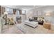 Cozy living room with fireplace, exposed brick, and ample seating at 1578 N Meade N St, Denver, CO 80204